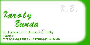 karoly bunda business card